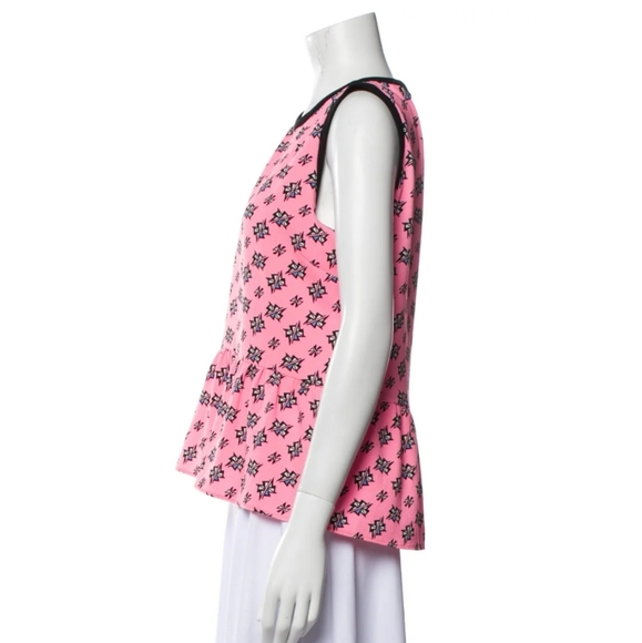 Sandro   Hot Pink Sleeveless  Pemplum Top - Picture 10 of 11